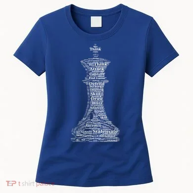 Funny Word Cloud Chess King Gift Women's T-Shirt