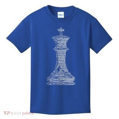 Funny Word Cloud Chess King Gift Kids T-Shirt