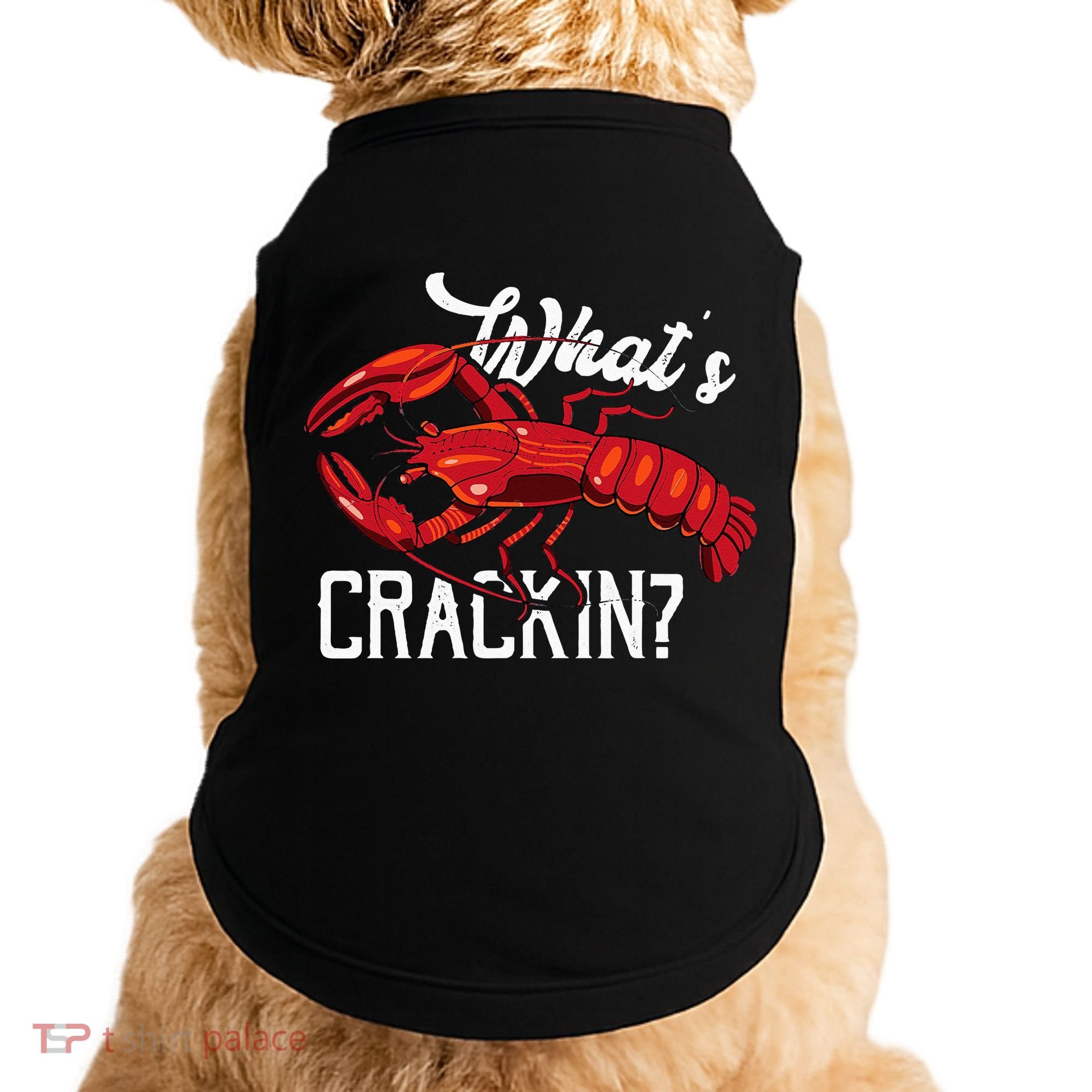 Funny What's Crackin Lobster Summer Vacation Fans Doggie Tank