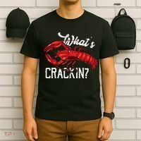 Funny What's Crackin Lobster Summer Vacation Fans T-Shirt thumb 6