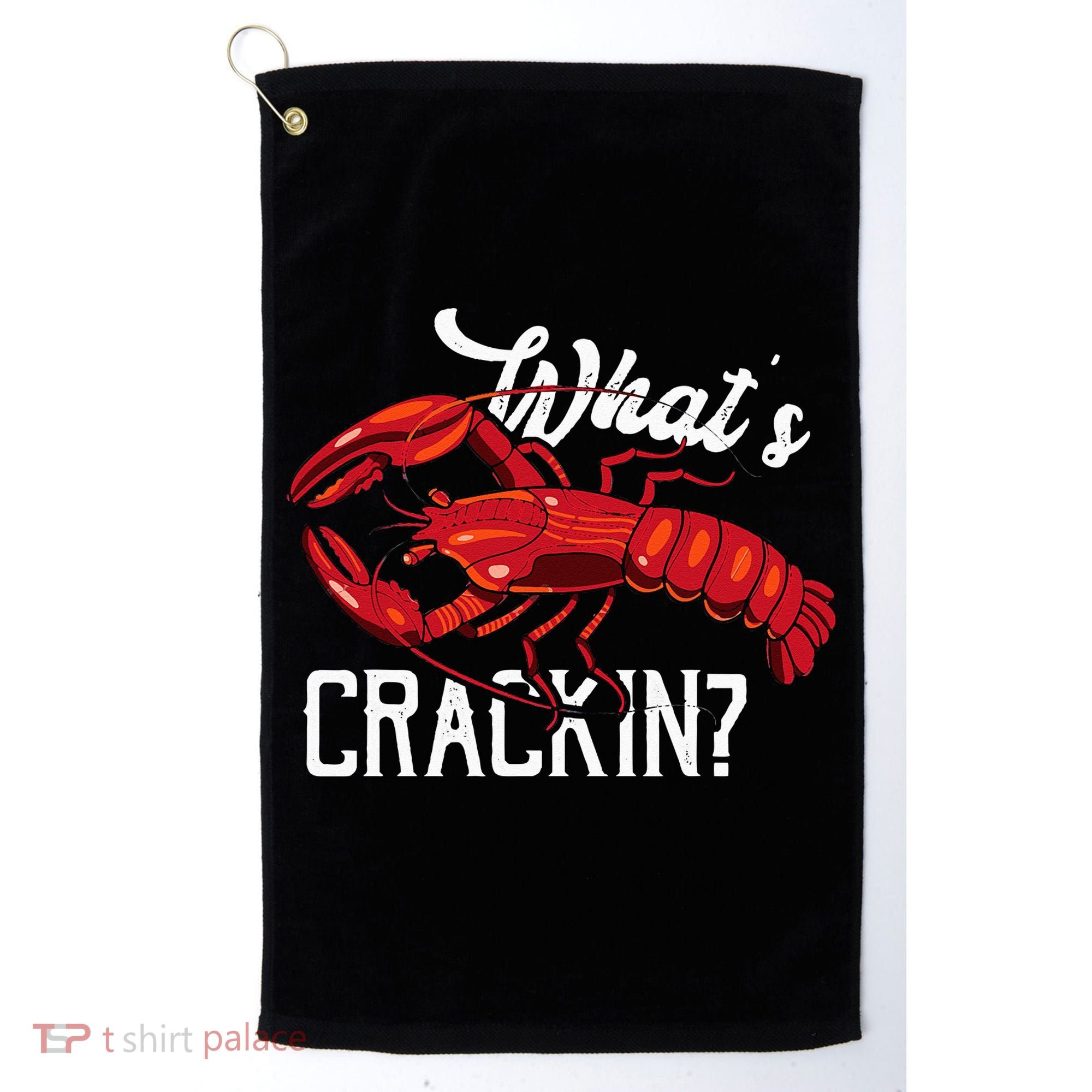 Funny What's Crackin Lobster Summer Vacation Fans Golf Towel