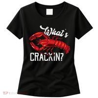 Funny What's Crackin Lobster Summer Vacation Fans Women's T-Shirt thumb 0