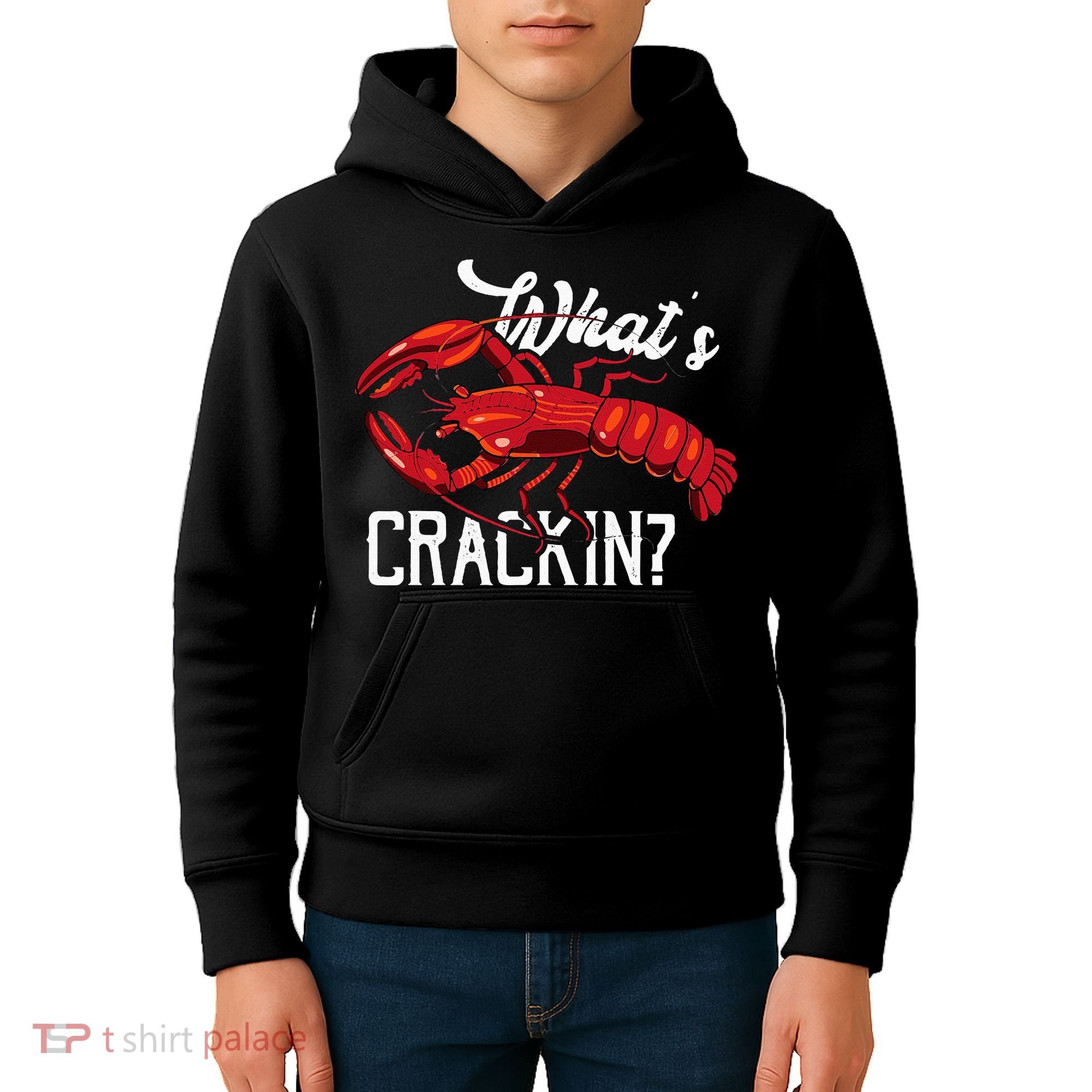 Funny What's Crackin Lobster Summer Vacation Fans Kids Hoodie