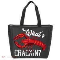 Funny What's Crackin Lobster Summer Vacation Fans Tote Bag thumb 0