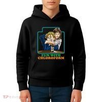 Fun With Chloroform Funny Dark Humor Kids Hoodie thumb 4
