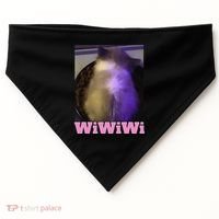 Funny Wiwiwi Cat Meme Viral Gen Z Trend Brainrot USA-Made Doggie Bandana thumb 0