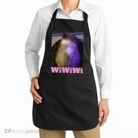 Funny Wiwiwi Cat Meme Viral Gen Z Trend Brainrot Apron thumb 2