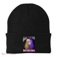 Funny Wiwiwi Cat Meme Viral Gen Z Trend Brainrot Beanie thumb 0