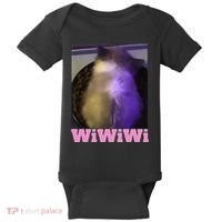 Funny Wiwiwi Cat Meme Viral Gen Z Trend Brainrot Baby Bodysuit thumb 0
