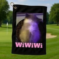 Funny Wiwiwi Cat Meme Viral Gen Z Trend Brainrot Golf Towel thumb 1