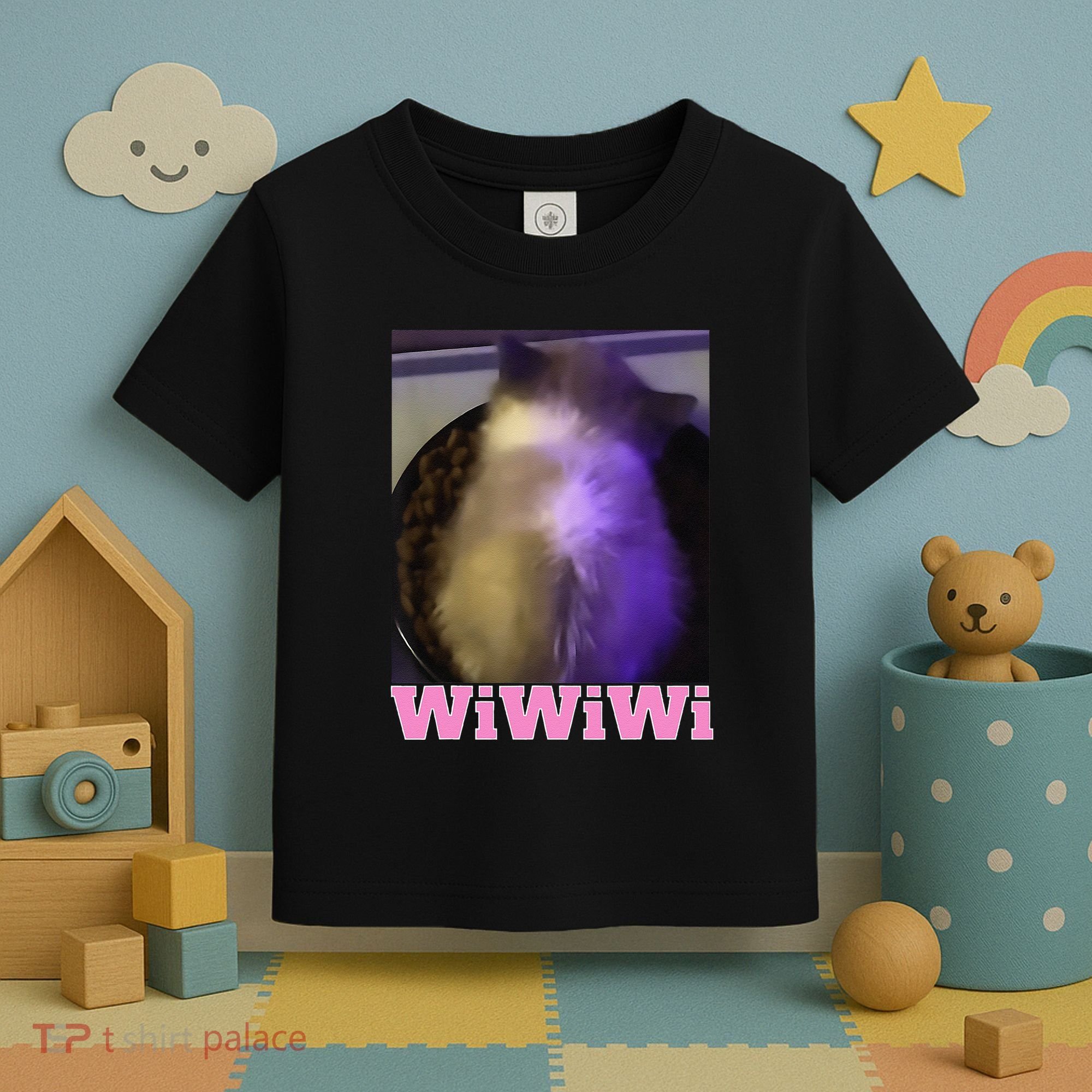 Funny Wiwiwi Cat Meme Viral Gen Z Trend Brainrot Toddler T-Shirt