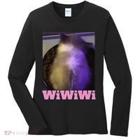 Funny Wiwiwi Cat Meme Viral Gen Z Trend Brainrot Women's Long Sleeve Shirt thumb 0