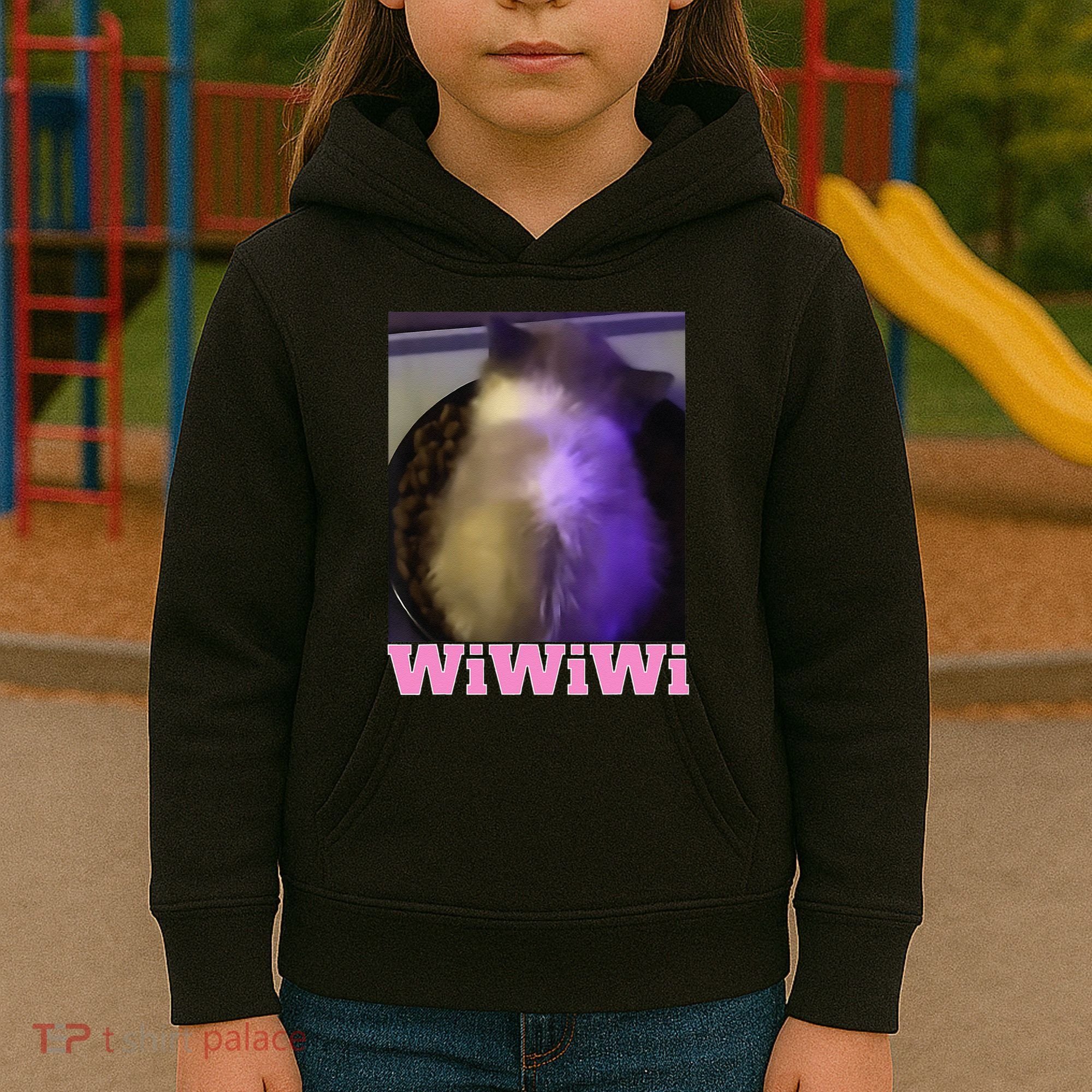 Funny Wiwiwi Cat Meme Viral Gen Z Trend Brainrot Kids Hoodie