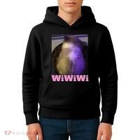 Funny Wiwiwi Cat Meme Viral Gen Z Trend Brainrot Kids Hoodie thumb 4