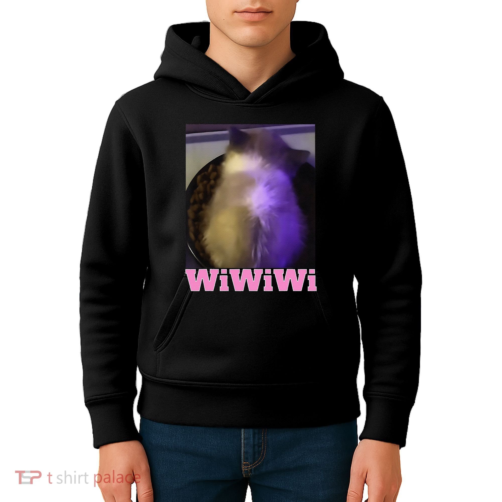 Funny Wiwiwi Cat Meme Viral Gen Z Trend Brainrot Kids Hoodie