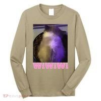 Funny Wiwiwi Cat Meme Viral Gen Z Trend Brainrot Long Sleeve Shirt thumb 0