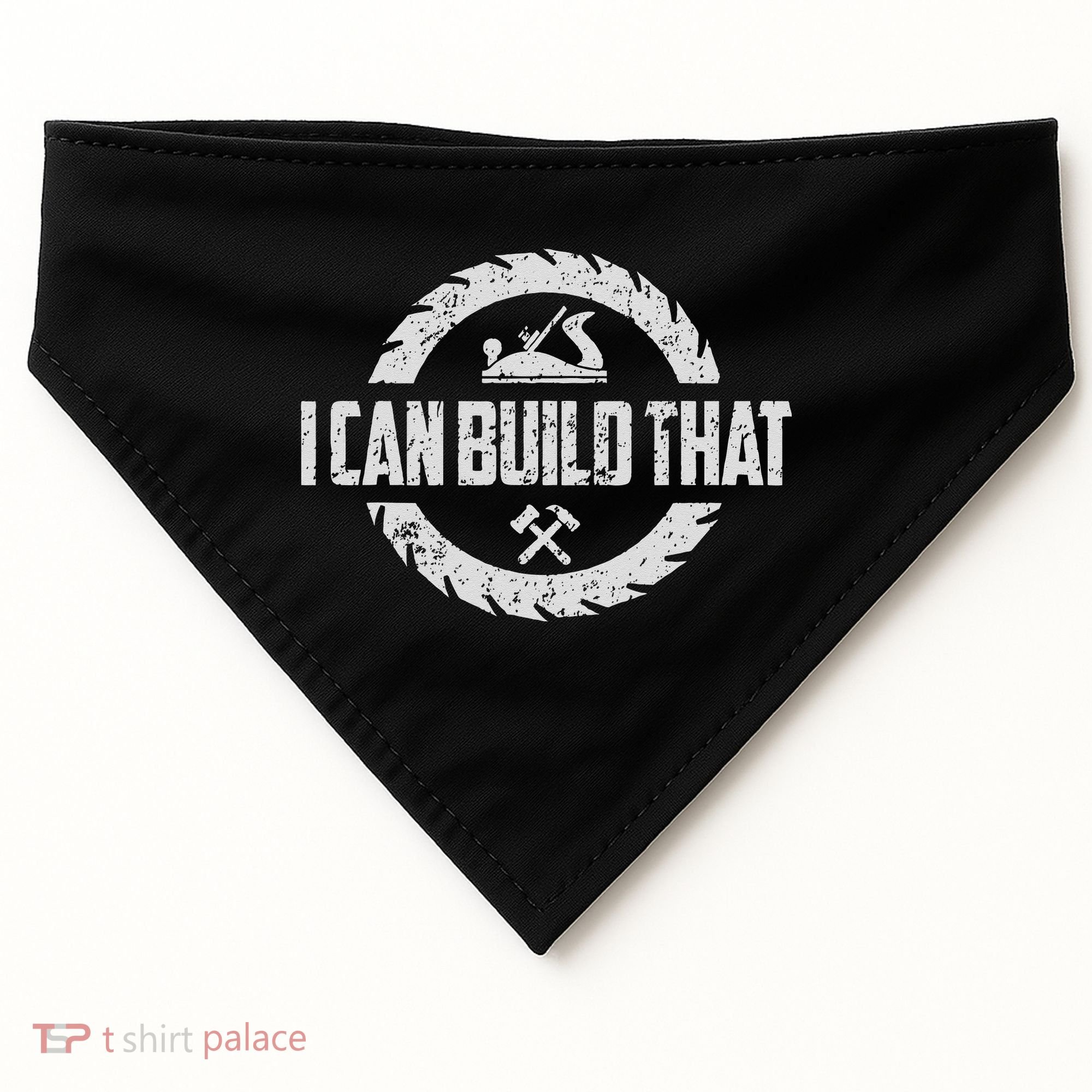 Funny Woodworker Carpenter I Can Build That Woodworking USA-Made Doggie Bandana