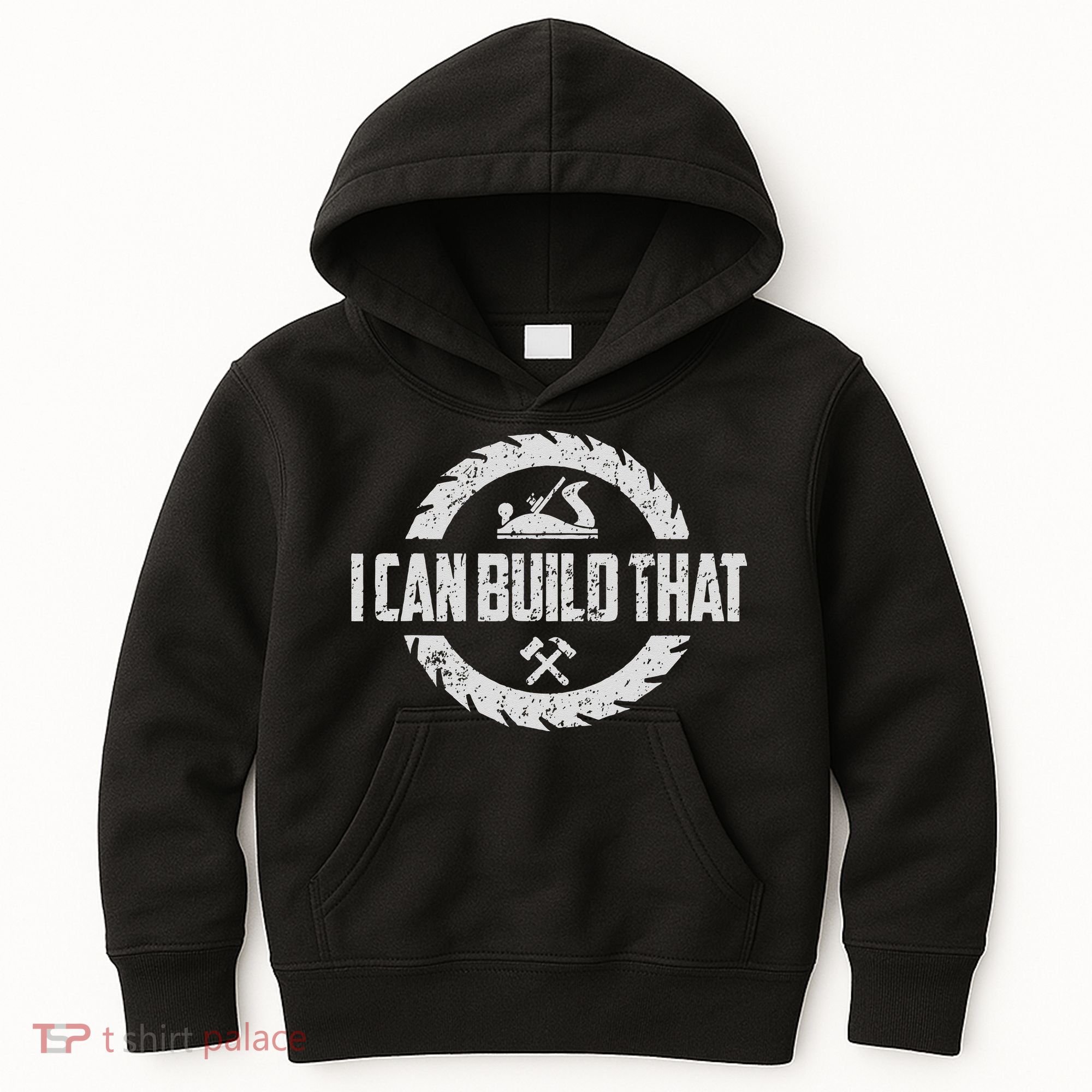 Funny Woodworker Carpenter I Can Build That Woodworking Kids Hoodie