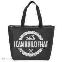 Funny Woodworker Carpenter I Can Build That Woodworking Tote Bag thumb 0
