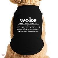 Funny Woke Definition Anti Woke Meme Gift Doggie Tank thumb 0