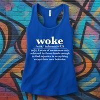 Funny Woke Definition Anti Woke Meme Gift Women's Tank Top thumb 3