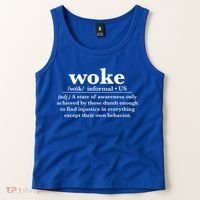 Funny Woke Definition Anti Woke Meme Gift Tank Top thumb 2