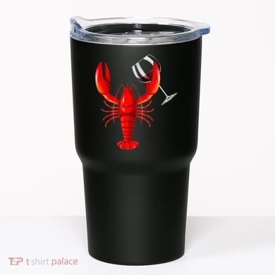 Funny Wine Drinking Lobster Red Crawfish Wine Lovers Gift Tumbler