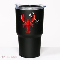 Funny Wine Drinking Lobster Red Crawfish Wine Lovers Gift Tumbler thumb 0