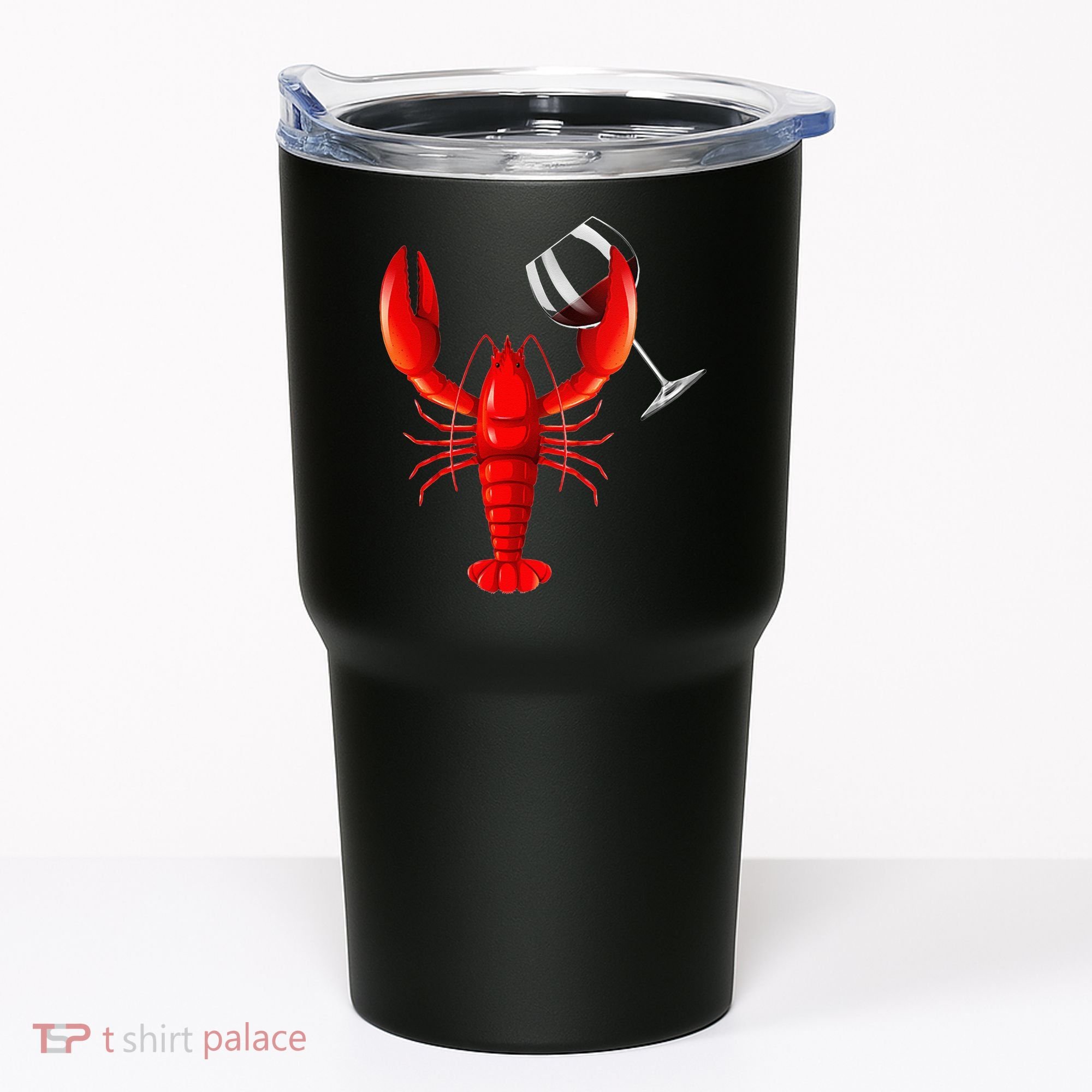 Funny Wine Drinking Lobster Red Crawfish Wine Lovers Gift Tumbler