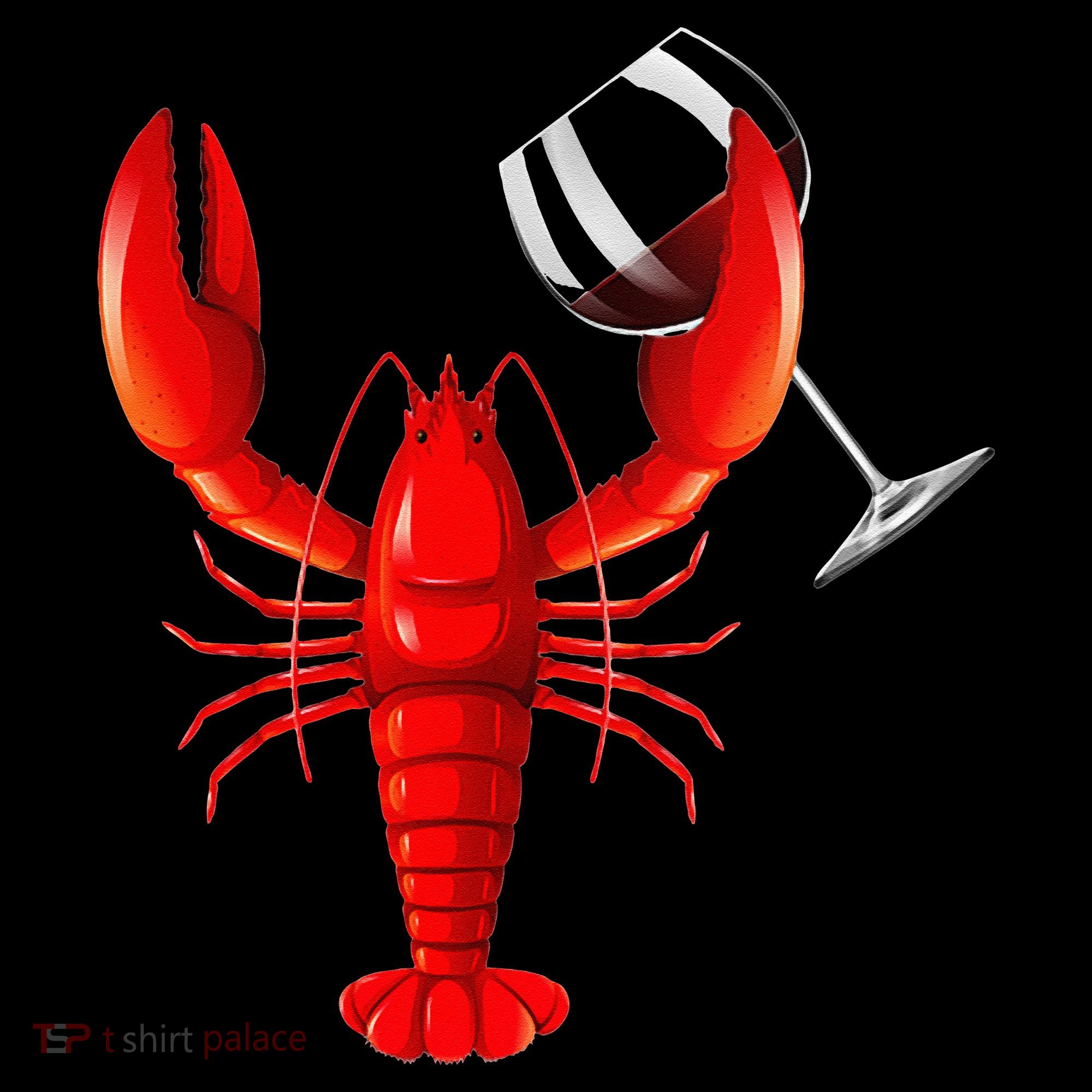 Funny Wine Drinking Lobster Red Crawfish Wine Lovers Gift Mousepad