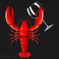 Funny Wine Drinking Lobster Red Crawfish Wine Lovers Gift Women's Tank Top thumb 5