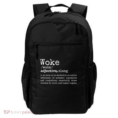 Funny Woke Dictionary Meaning Backpack