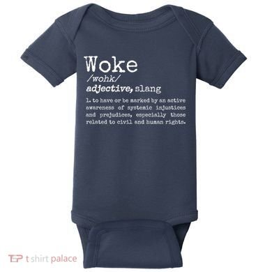 Funny Woke Dictionary Meaning Baby Bodysuit