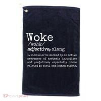 Funny Woke Dictionary Meaning Golf Towel thumb 0