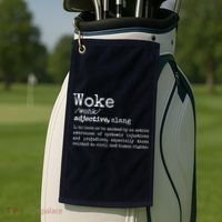 Funny Woke Dictionary Meaning Golf Towel thumb 2
