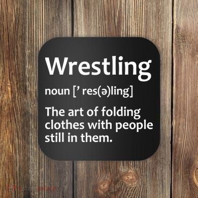 Funny Wrestling Design Wrestlers Coaster