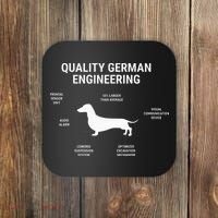 Funny Weiner Dog Joke Sarcastic German Dachshund Coaster thumb 0
