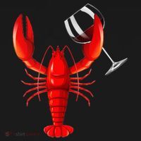Funny Wine Drinking Lobster Red Crawfish Wine Lovers Gift Baby Bodysuit thumb 2