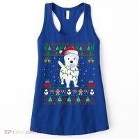 Funny Westie Dog Lover Xmas Santa Ugly Westie Christmas Gift Women's Tank Top thumb 0