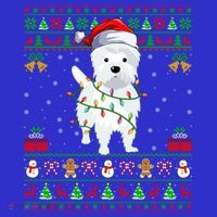 Funny Westie Dog Lover Xmas Santa Ugly Westie Christmas Gift Women's Tank Top thumb 5