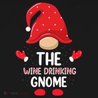 Funny Wine Drinking Gnome Funny Matching Family Christmas Gnome Wine Lover Gift Women's Hoodie thumb 2