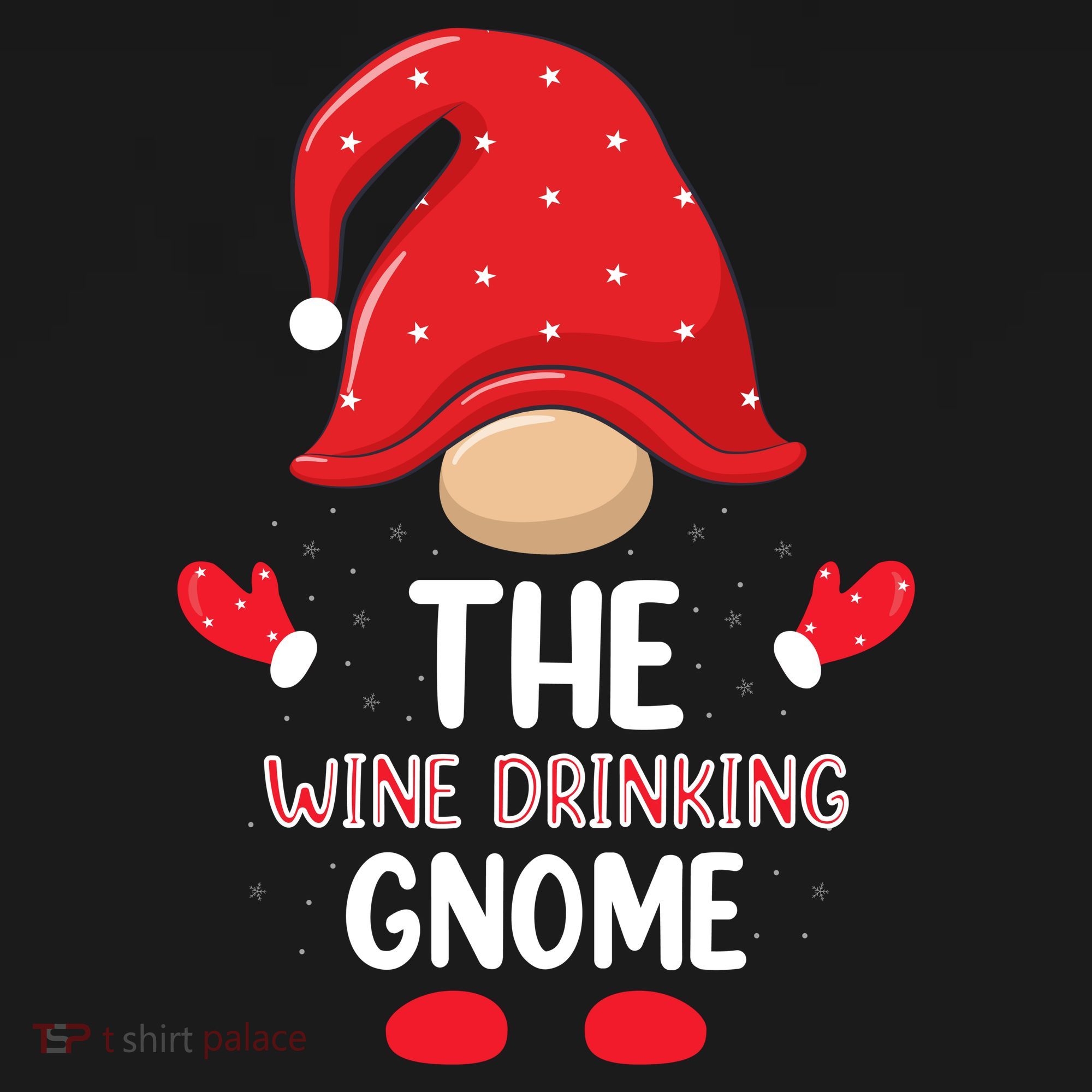Funny Wine Drinking Gnome Funny Matching Family Christmas Gnome Wine Lover Gift Women's Tank Top