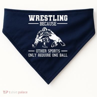 Funny Wrestling Design For Wrestle Athletes USA-Made Doggie Bandana