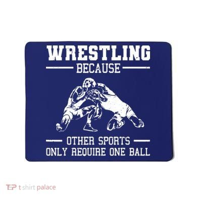 Funny Wrestling Design For Wrestle Athletes Mousepad