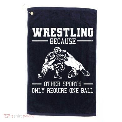 Funny Wrestling Design For Wrestle Athletes Golf Towel