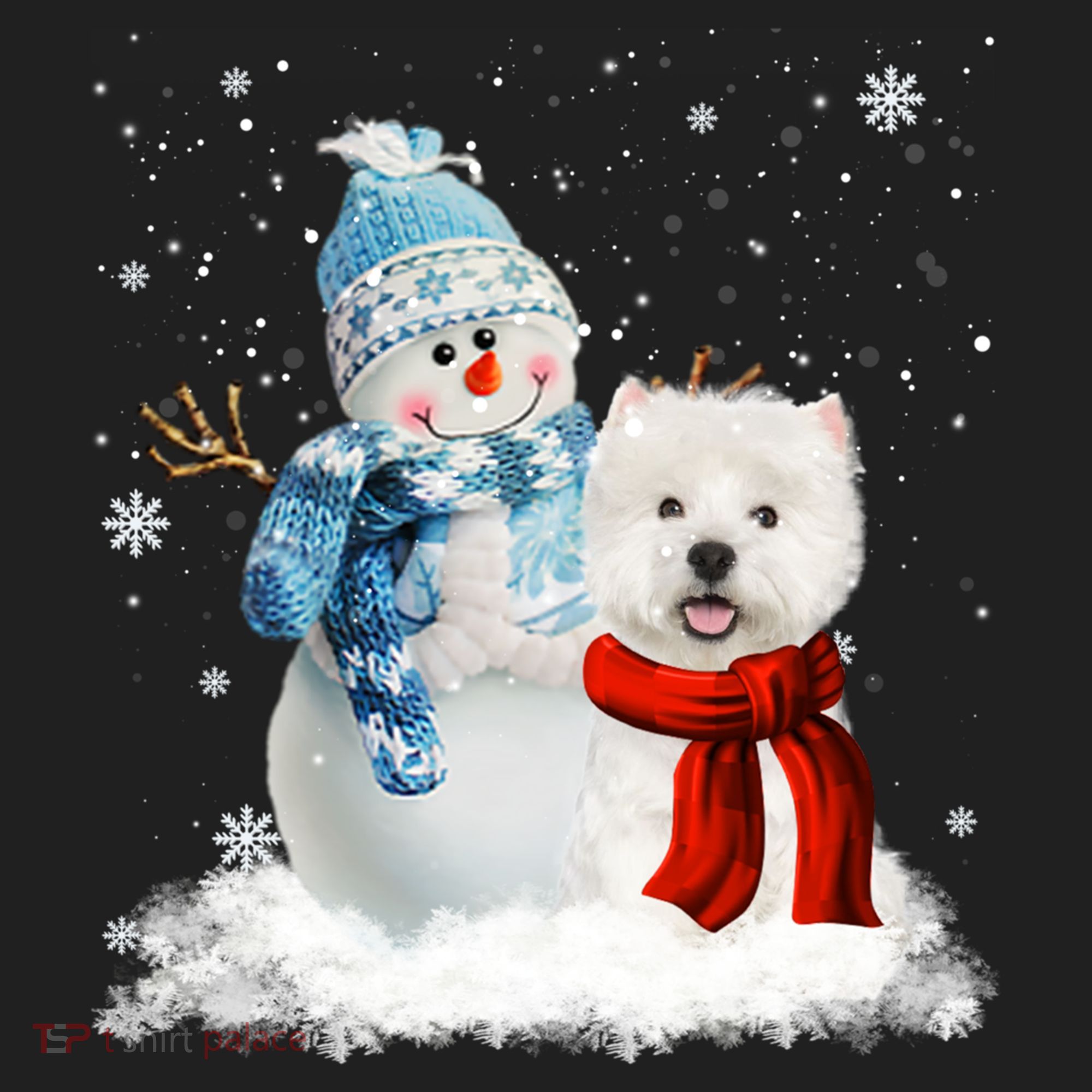 Funny Westie Dog Christmas Snow Christmas Pajama Gift Beanie