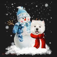 Funny Westie Dog Christmas Snow Christmas Pajama Gift Women's Hoodie thumb 2