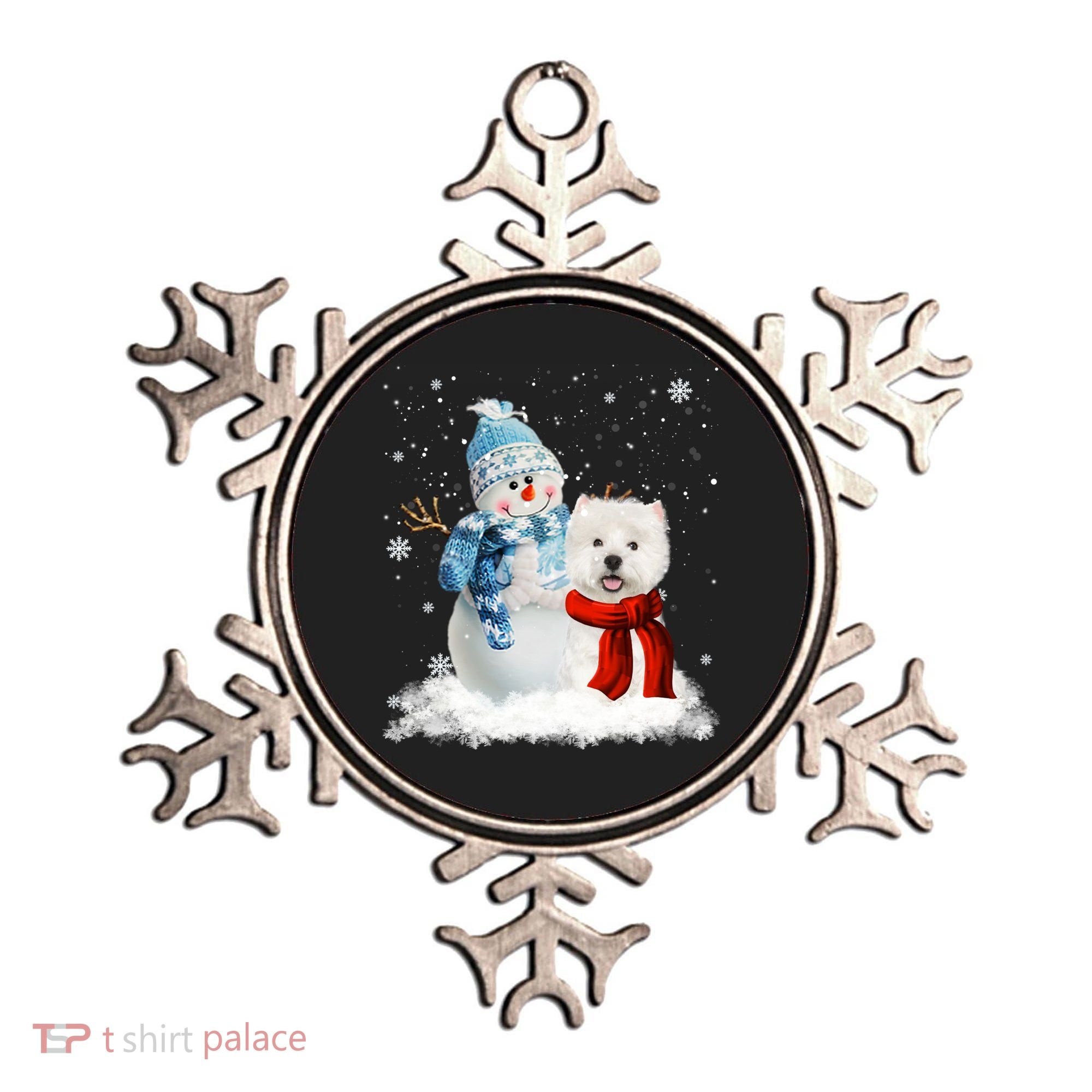 Funny Westie Dog Christmas Snow Christmas Pajama Gift Ornament