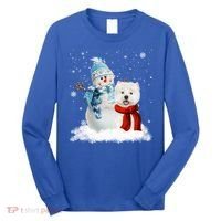 Funny Westie Dog Christmas Snow Christmas Pajama Gift Long Sleeve Shirt thumb 0