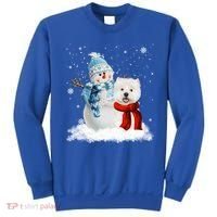 Funny Westie Dog Christmas Snow Christmas Pajama Gift Sweatshirt thumb 0
